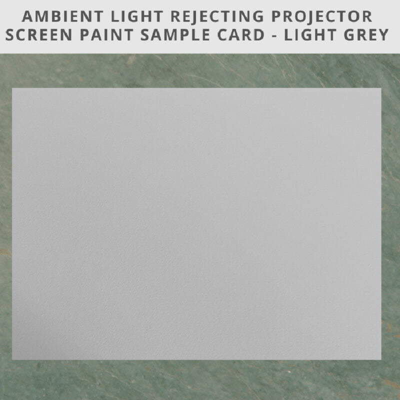 Ambient light rejecting projector screen paint sample A4 card