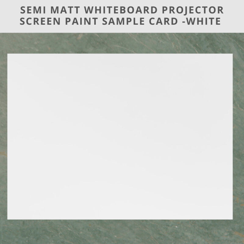 Semi matt whiteboard projector screen paint sample A4 card