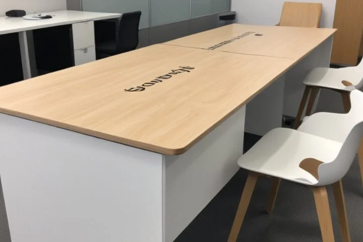 Desk as whiteboard writable furniture